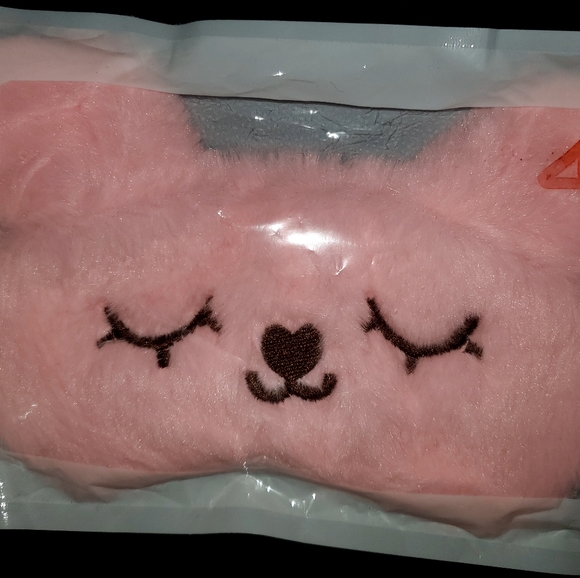 Super soft & cute pink rabbit eye mask with adjustable strap. Brand new. - Picture 4 of 8